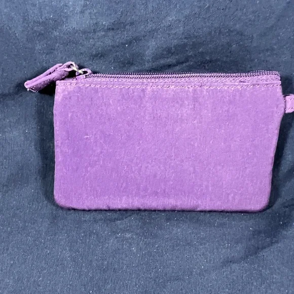 Vera Bradley Wallet Purple Compact Organize Change Purse Quilted Chic - Picture 2 of 3
